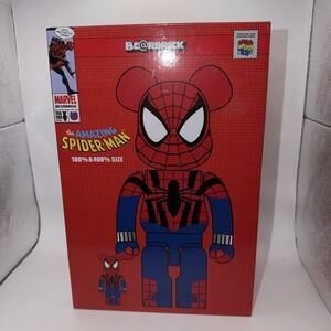MEDICOM TOY  BE@RBRICK SPIDER-MAN spiderman BEN REILLY 400% & 100% set Open Box